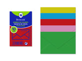 SOBRE BISMARK PAPEL COLORES SURTIDOS 76X120 90GR | 20 UNIDADES | (POESSA BISMARK BASICO)